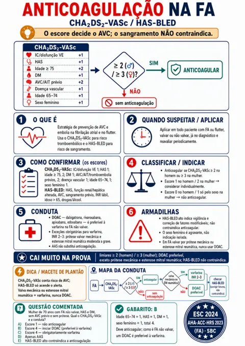 Mapa: Anticoagulação na FA